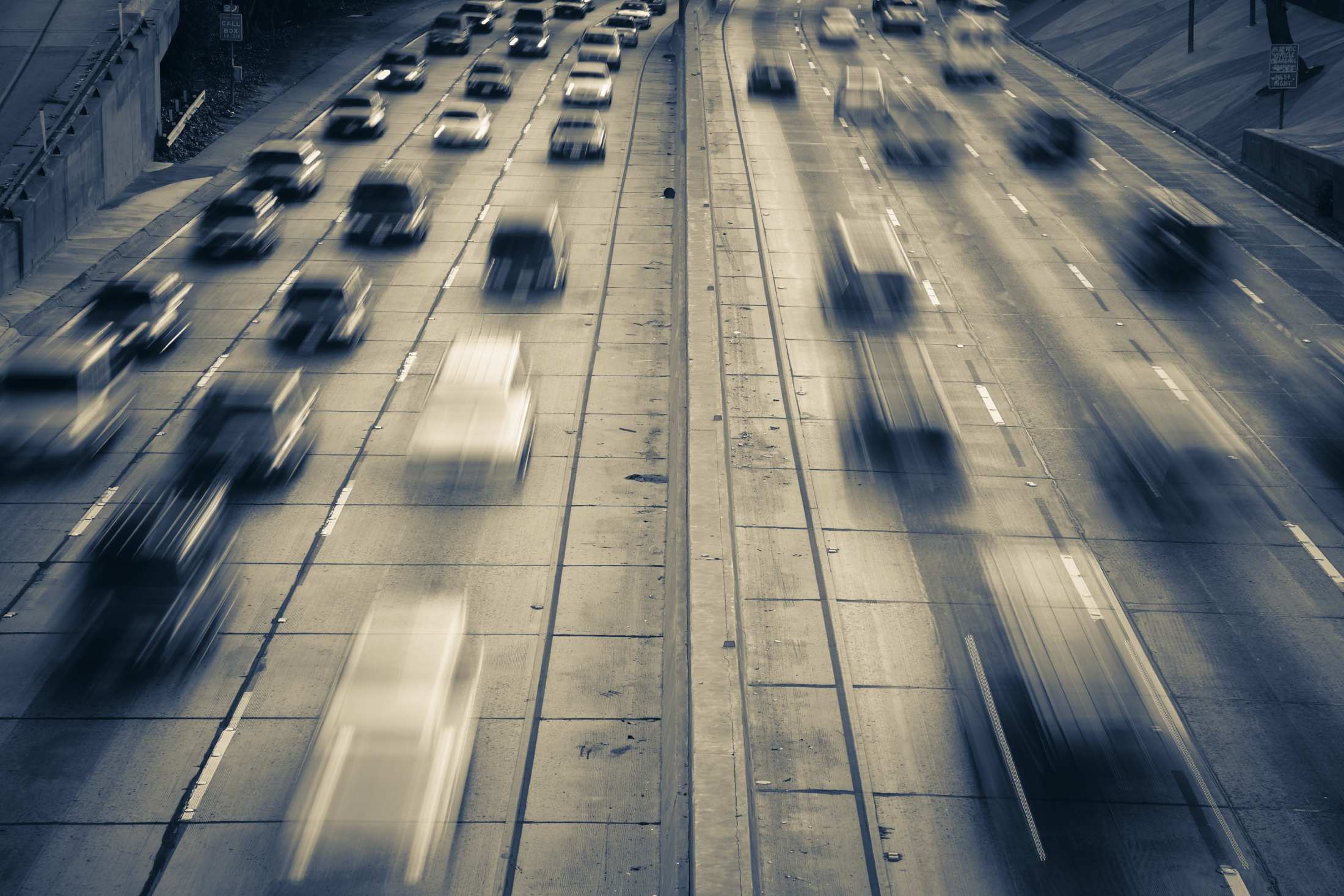 Vehicles moving in full speed on the road